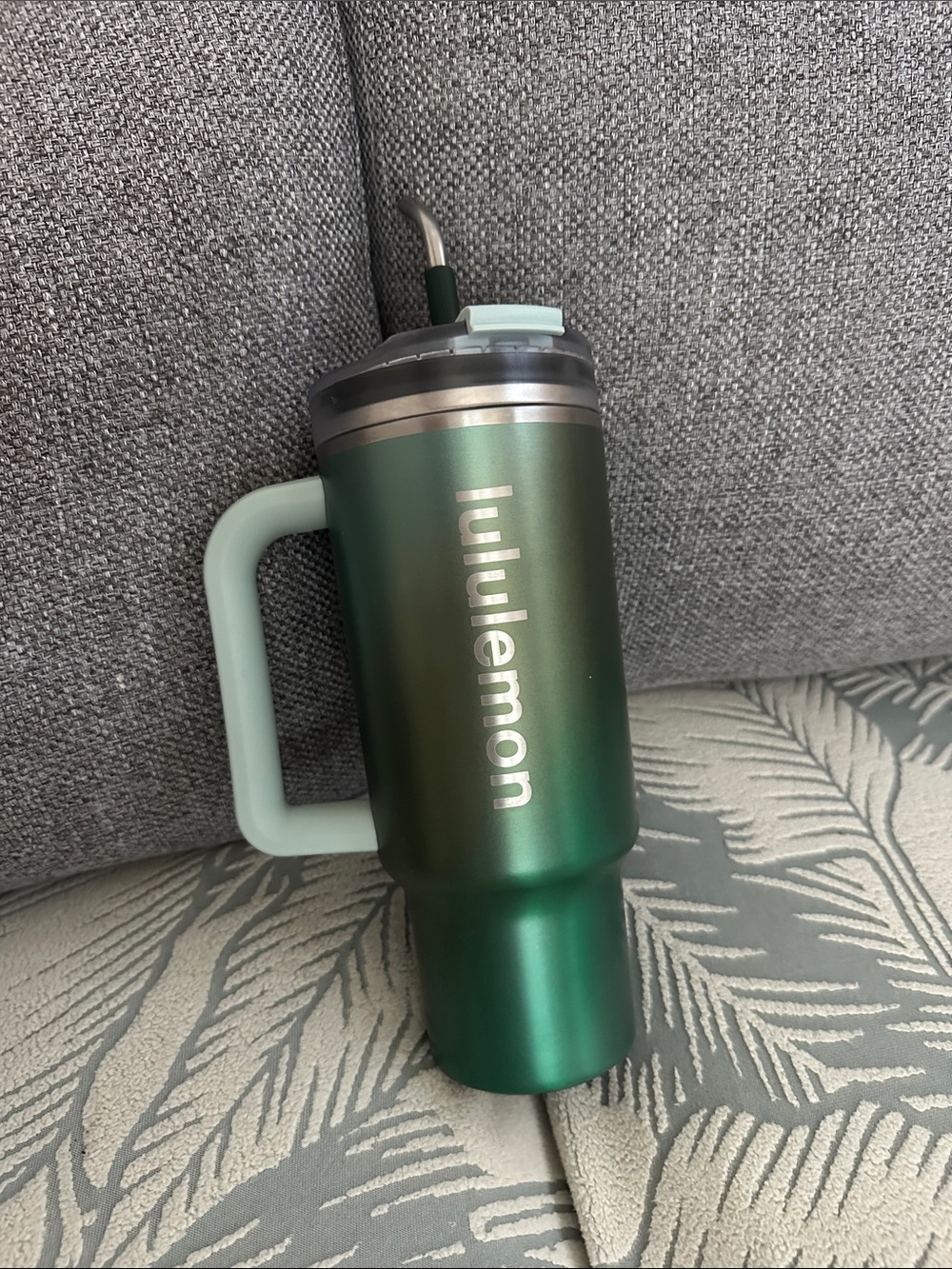 lululemon athletica Green Insulated Travel Mug with Mint Handle